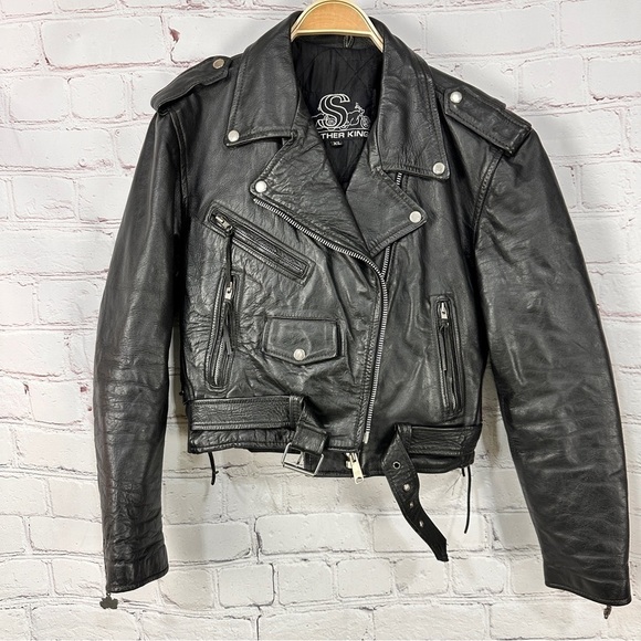 Women’s genuine leather motorcycle jacket riding biker moto Harley Davidson XL - Picture 7 of 14